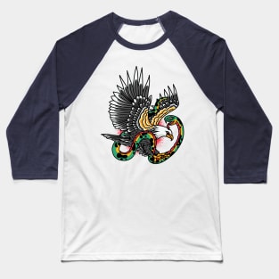 Eagle Snake Tattoo Baseball T-Shirt